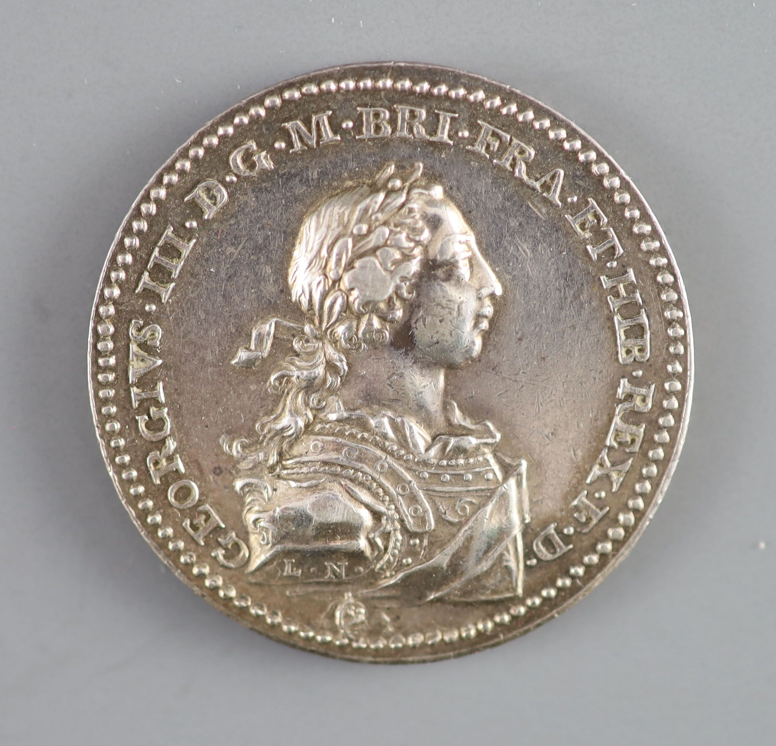 British Medals, George III, Coronation 1761, the official silver medal, by Lorenz Natter, 34mm